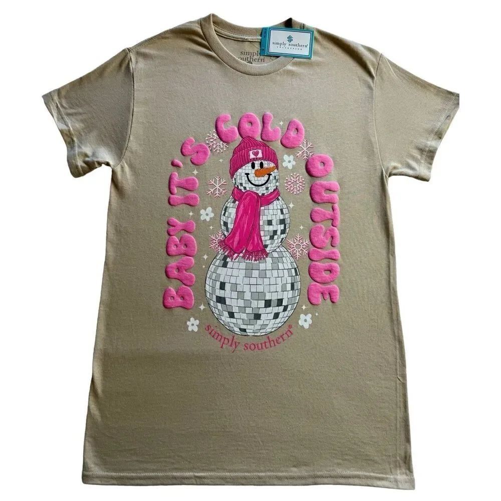 SIMPLY SOUTHERN LARGE Snowman “Baby It’s Cold Outside” Tshirt
